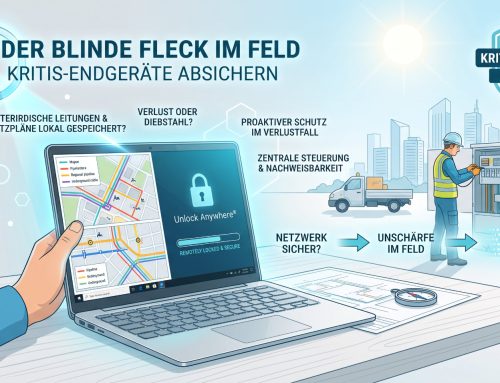 Der blin­de Fleck im Feld: War­um Netz­plä­ne und Lei­tungs­da­ten auf End­ge­rä­ten das größ­te KRI­TIS-Risi­ko&nbsp;sind